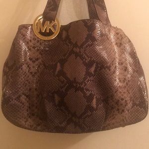 Michael Kors python shoulder bag